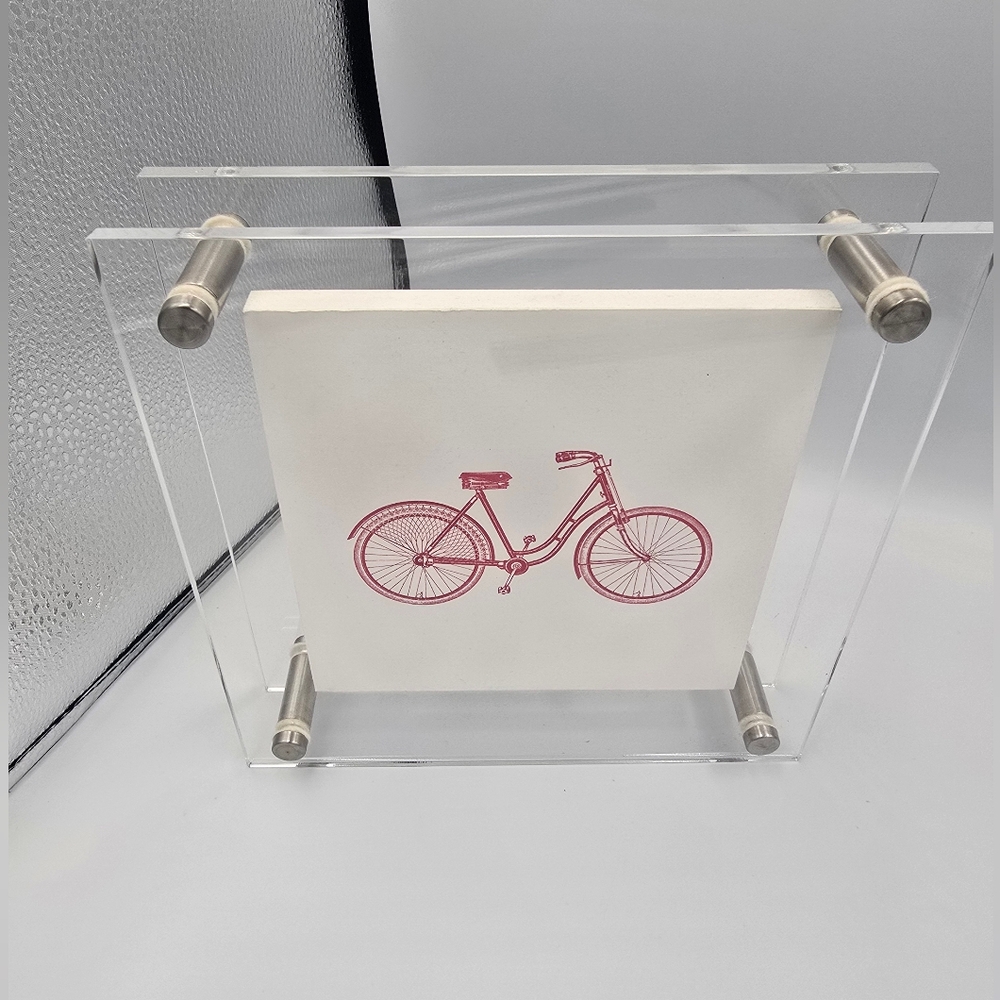 Mitchell Black Chicago IL Acrylic Red Bicycle Art Frames